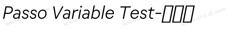 Passo Variable Test字体转换 Passo Variable Test字体转换